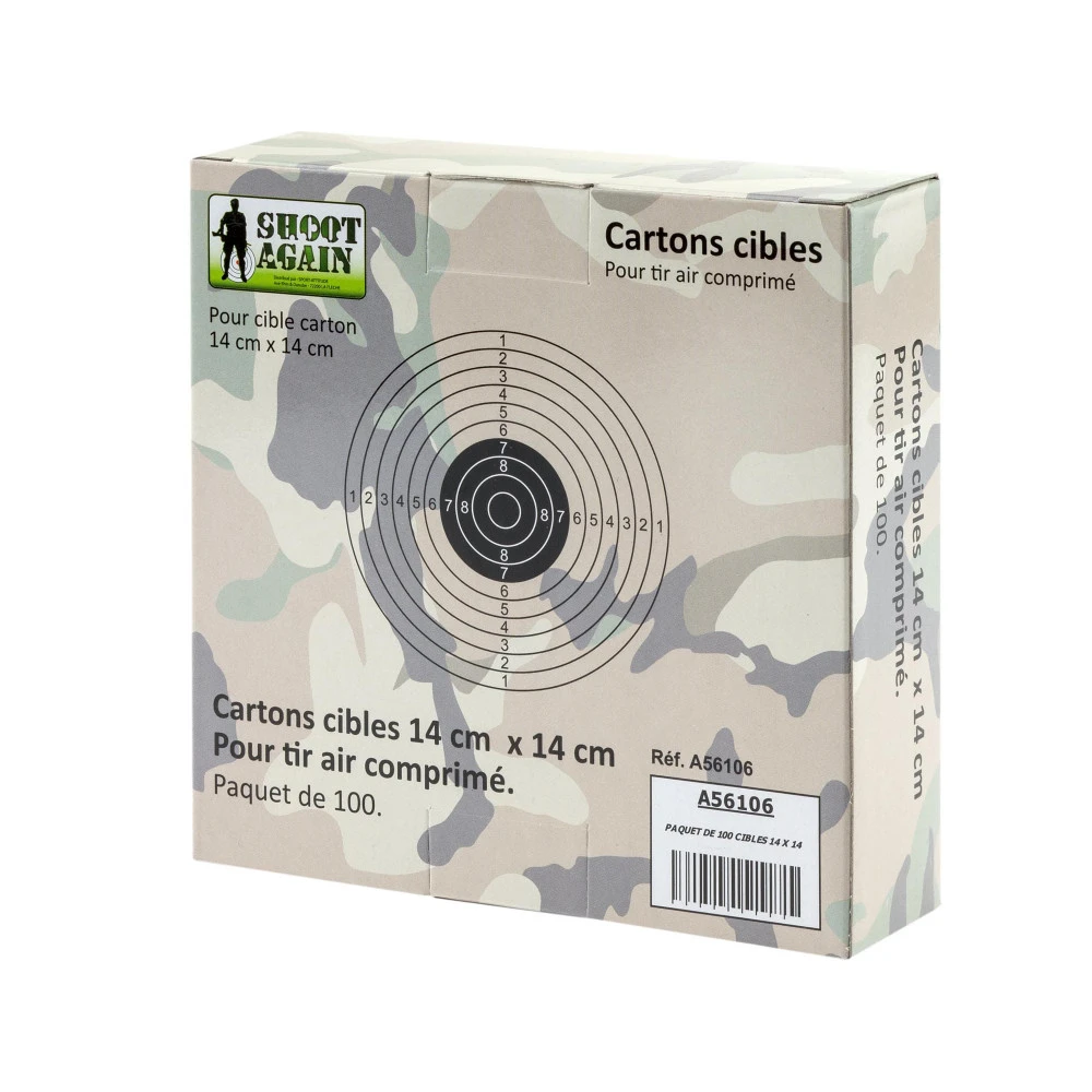 100 Cibles Cartonnées 14x14 Cm 2 100 Cibles Cartonnées 14x14 Cm – Image 2