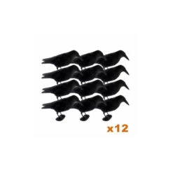 Formes De Corbeau Floquée Sur Patte X12 -Équipement De Chasse formes de corbeau floquee sur patte x12 2
