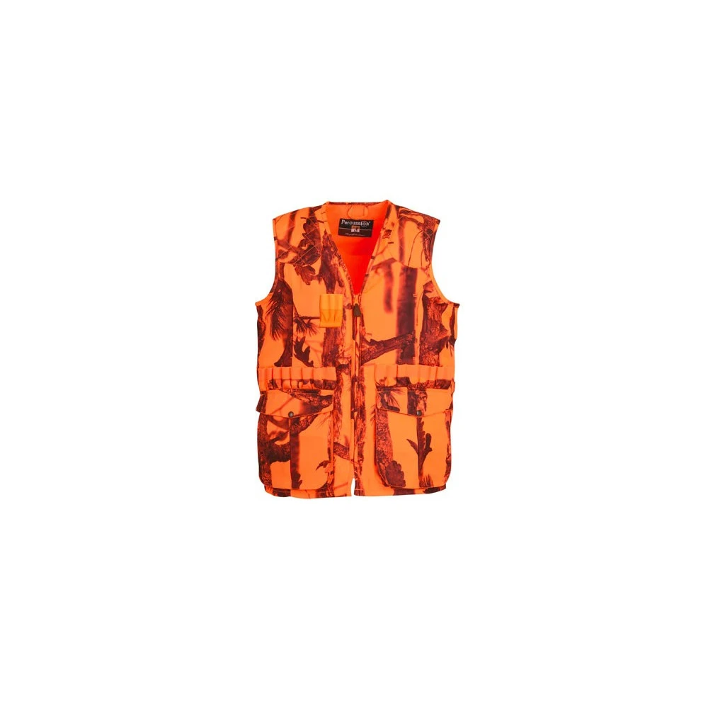 Gilet De Chasse Orange Percussion 1 Gilet De Chasse Orange Percussion