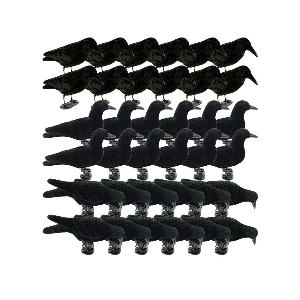 Pack 36 Formes De Corbeaux Floquées 1 Pack 36 Formes De Corbeaux Floquées